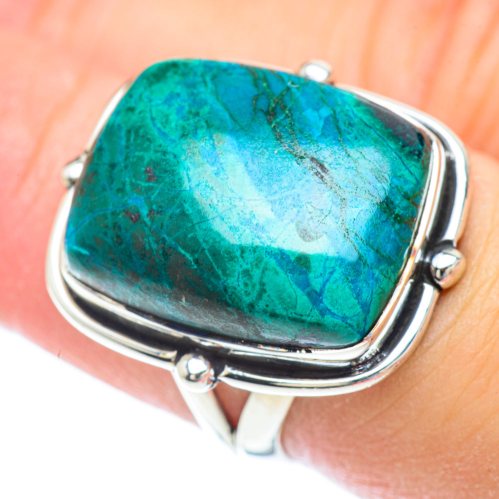 Chrysocolla Rings handcrafted by Anasilvercos - RING56699