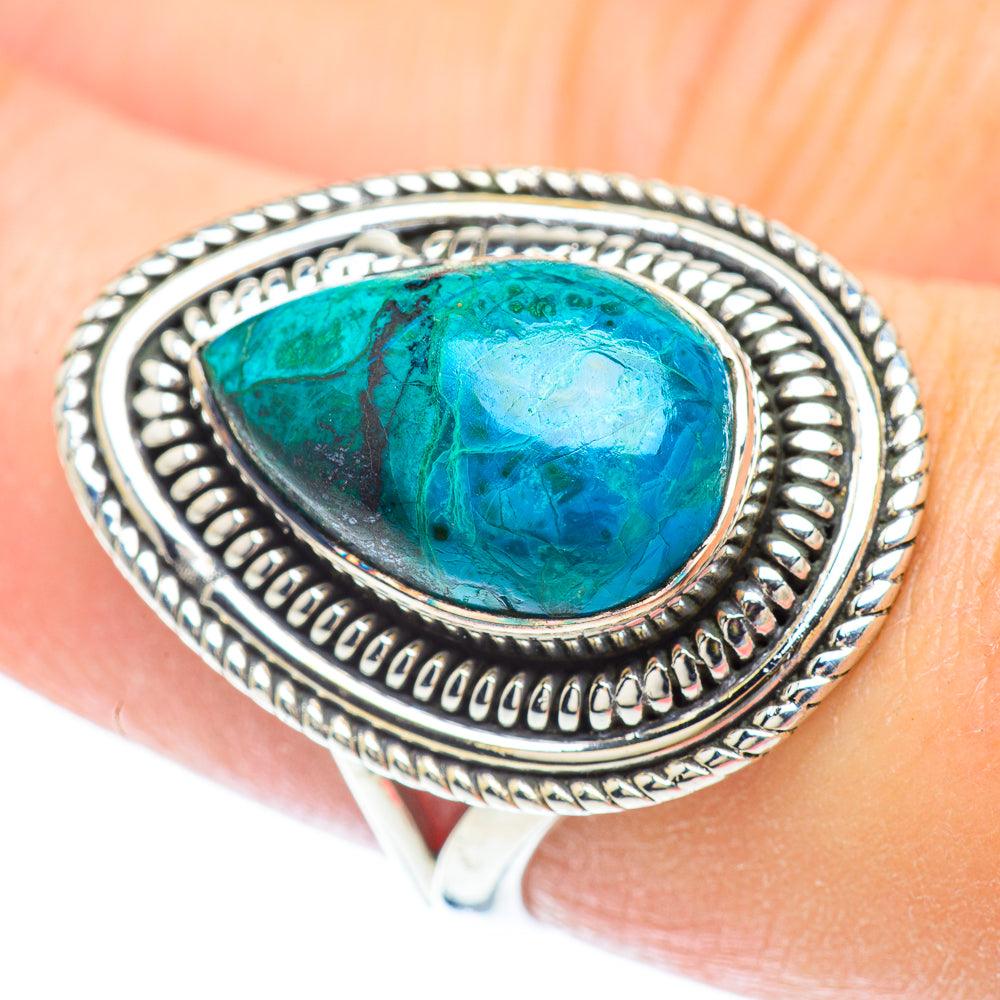 Chrysocolla Rings handcrafted by Anasilvercos - RING56700