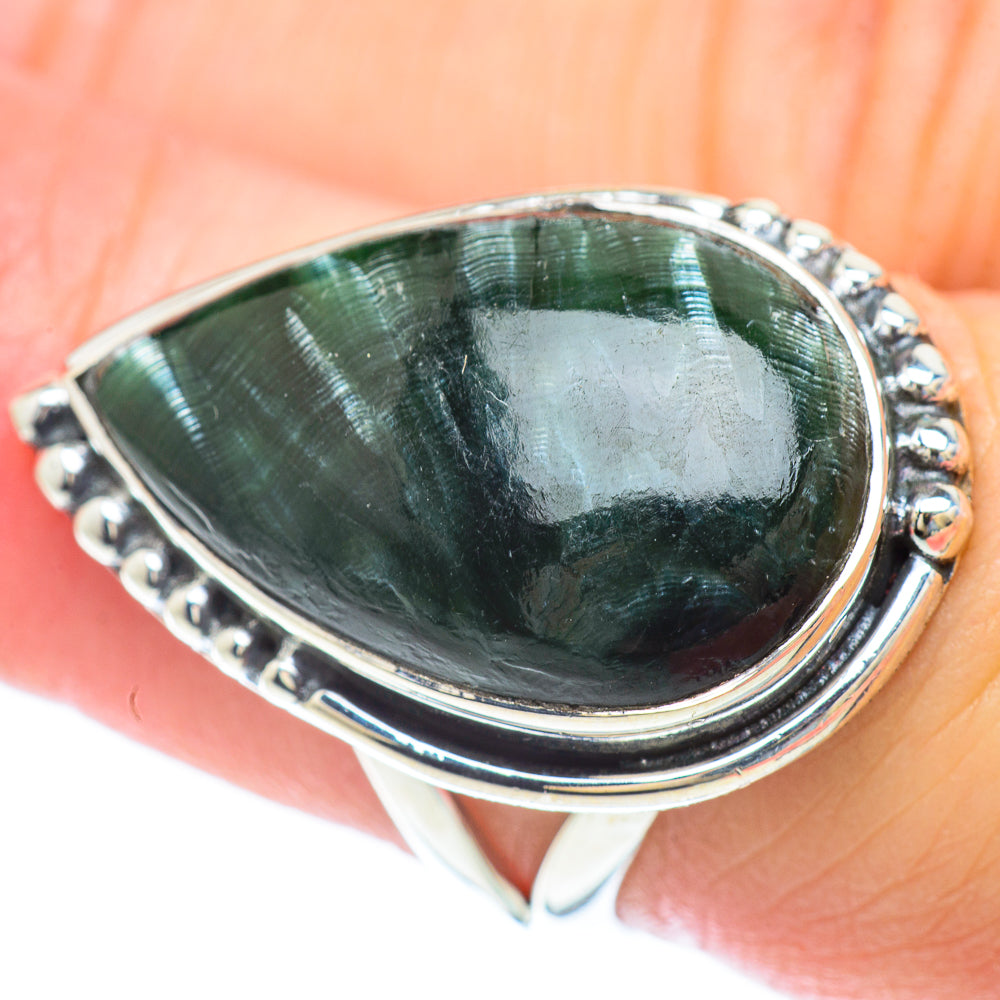 Seraphinite Rings handcrafted by Anasilvercos - RING56712