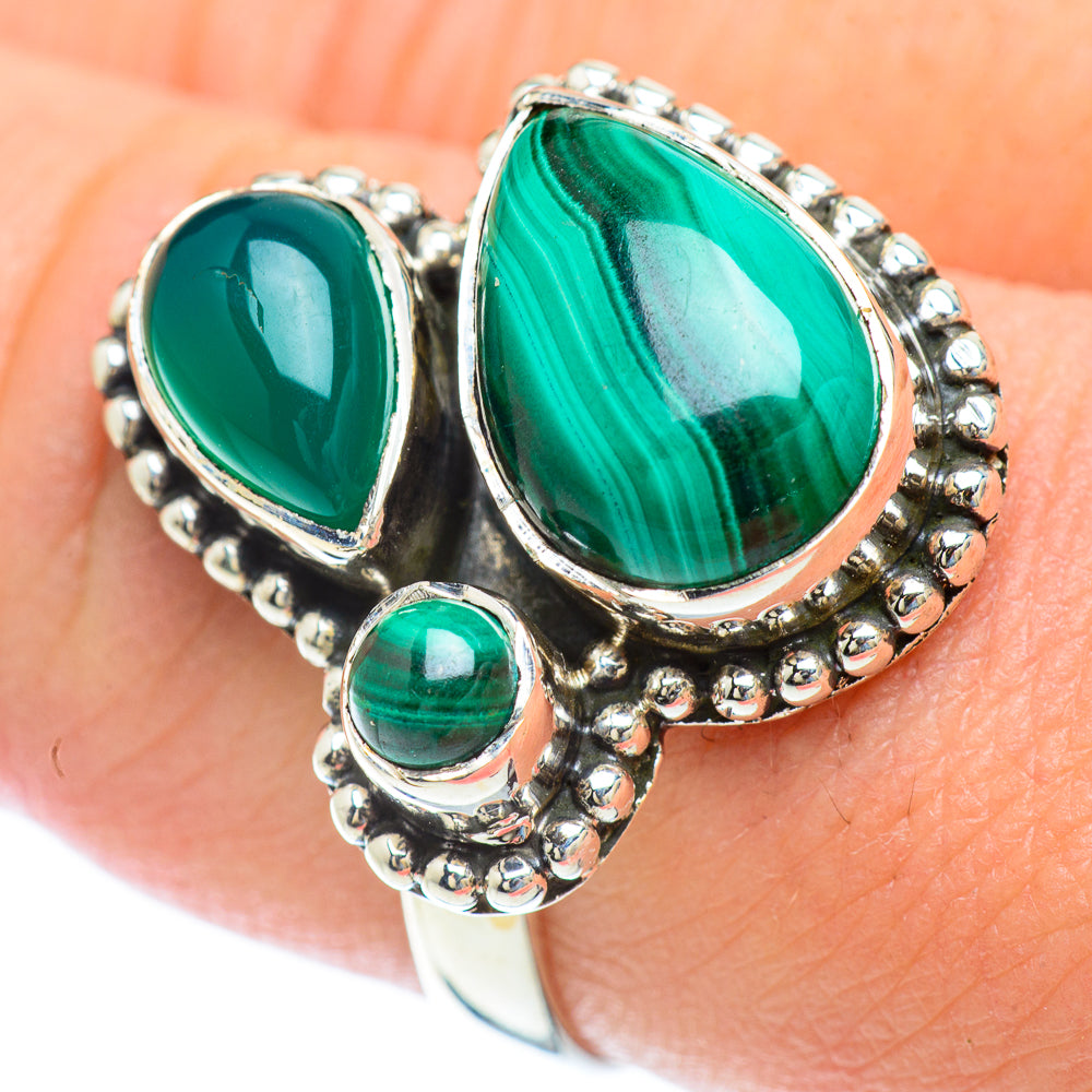 Malachite Rings handcrafted by Anasilvercos - RING56746