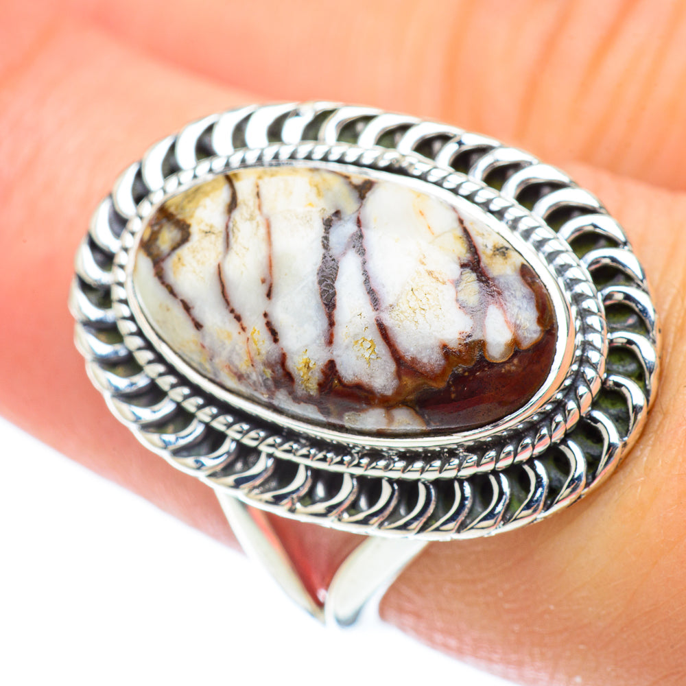 Peanut Wood Jasper Rings handcrafted by Anasilvercos - RING56749