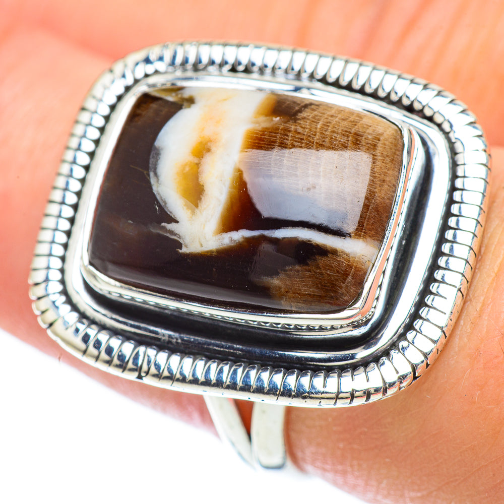 Peanut Wood Jasper Rings handcrafted by Anasilvercos - RING56753
