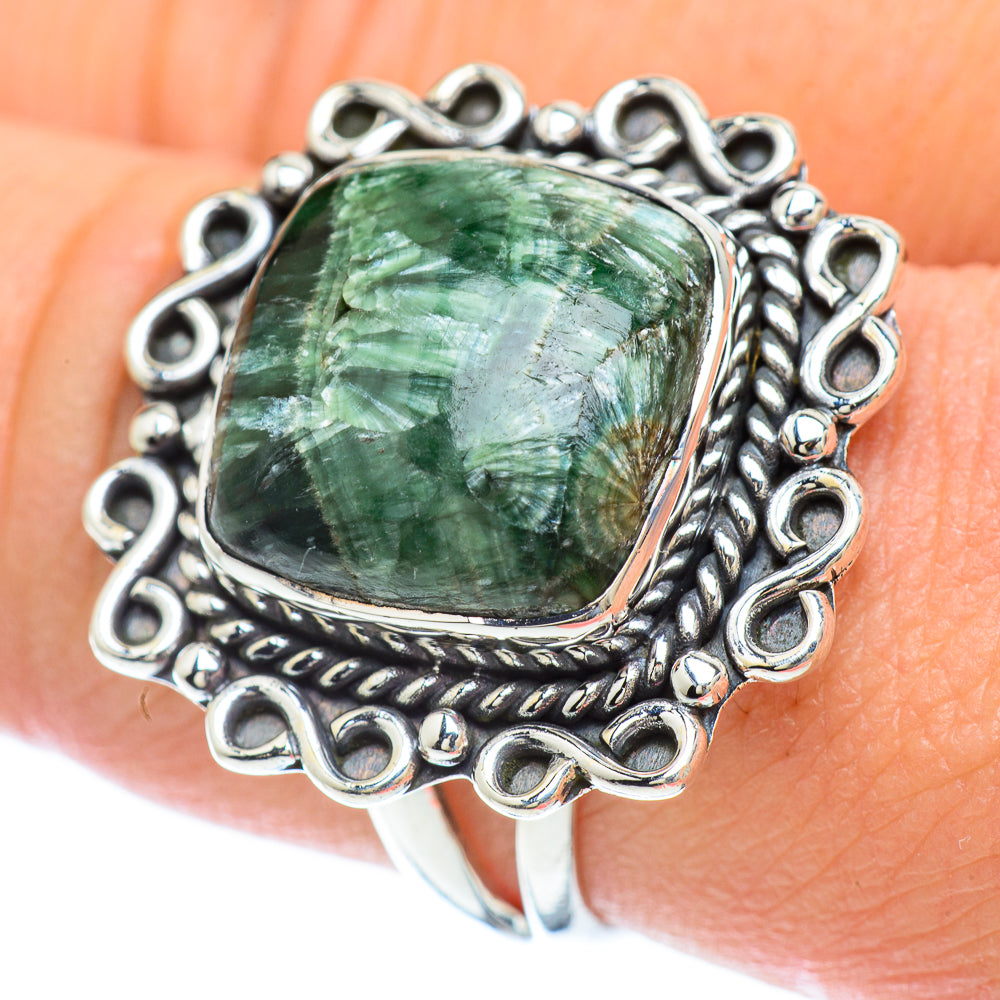 Seraphinite Rings handcrafted by Anasilvercos - RING56771