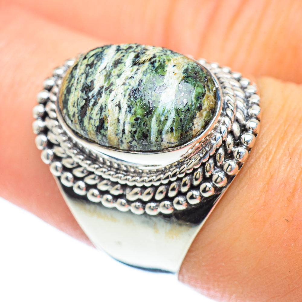 Lizard Jasper Rings handcrafted by Anasilvercos - RING56775