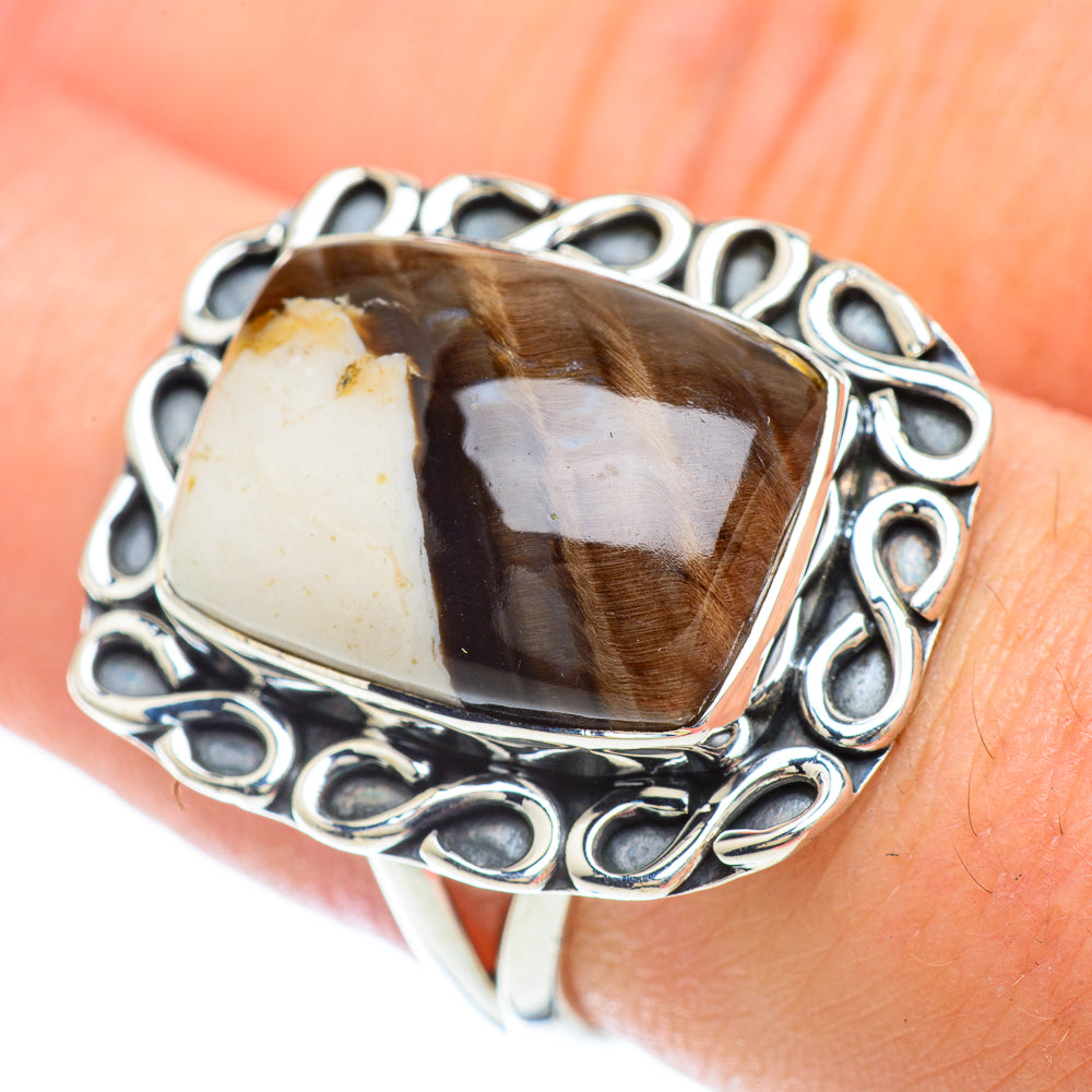 Peanut Wood Jasper Rings handcrafted by Anasilvercos - RING56780