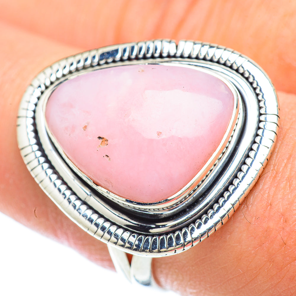 Pink Opal Rings handcrafted by Anasilvercos - RING56782