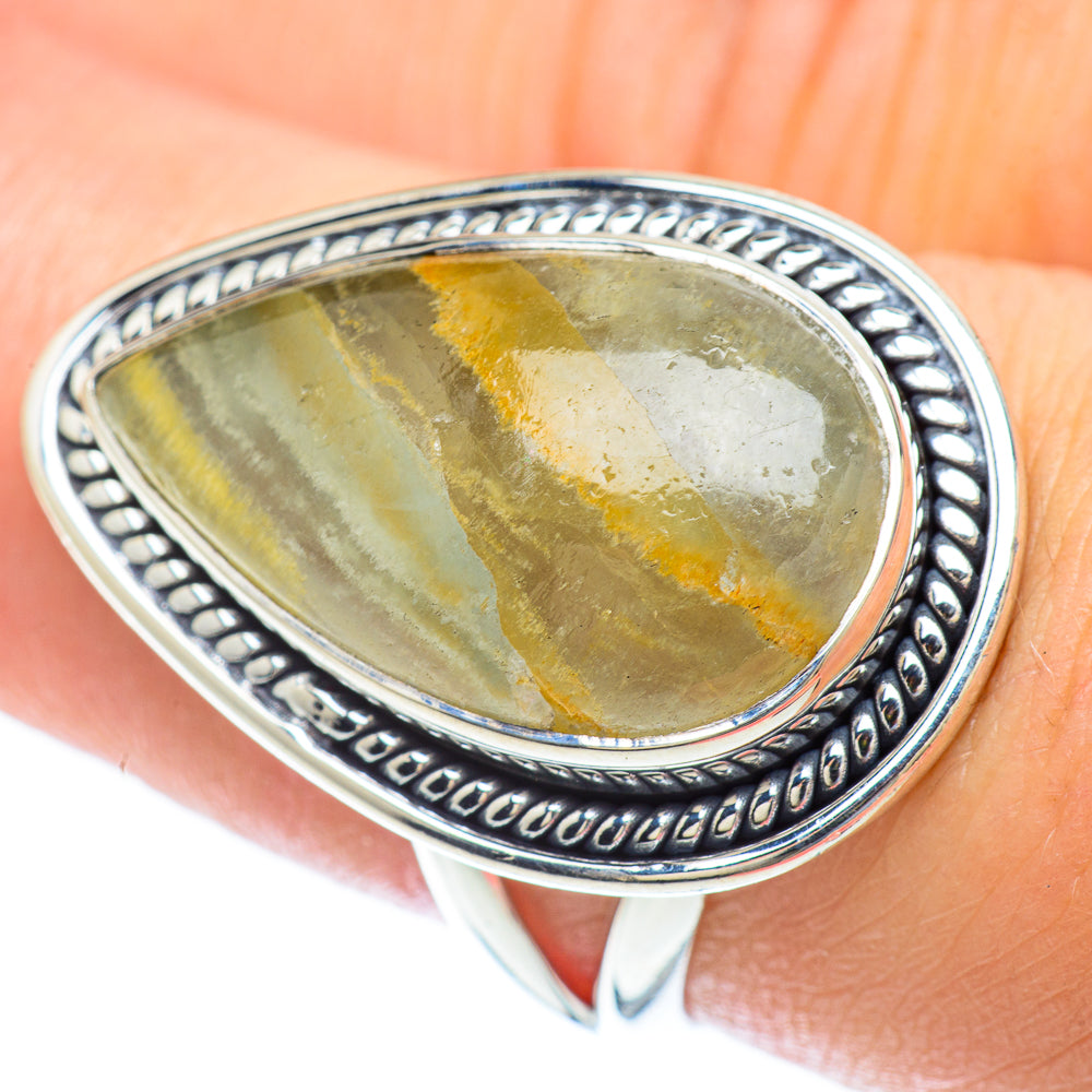 Green Fluorite Rings handcrafted by Anasilvercos - RING56795