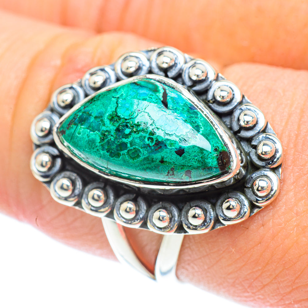 Chrysocolla Rings handcrafted by Anasilvercos - RING56799