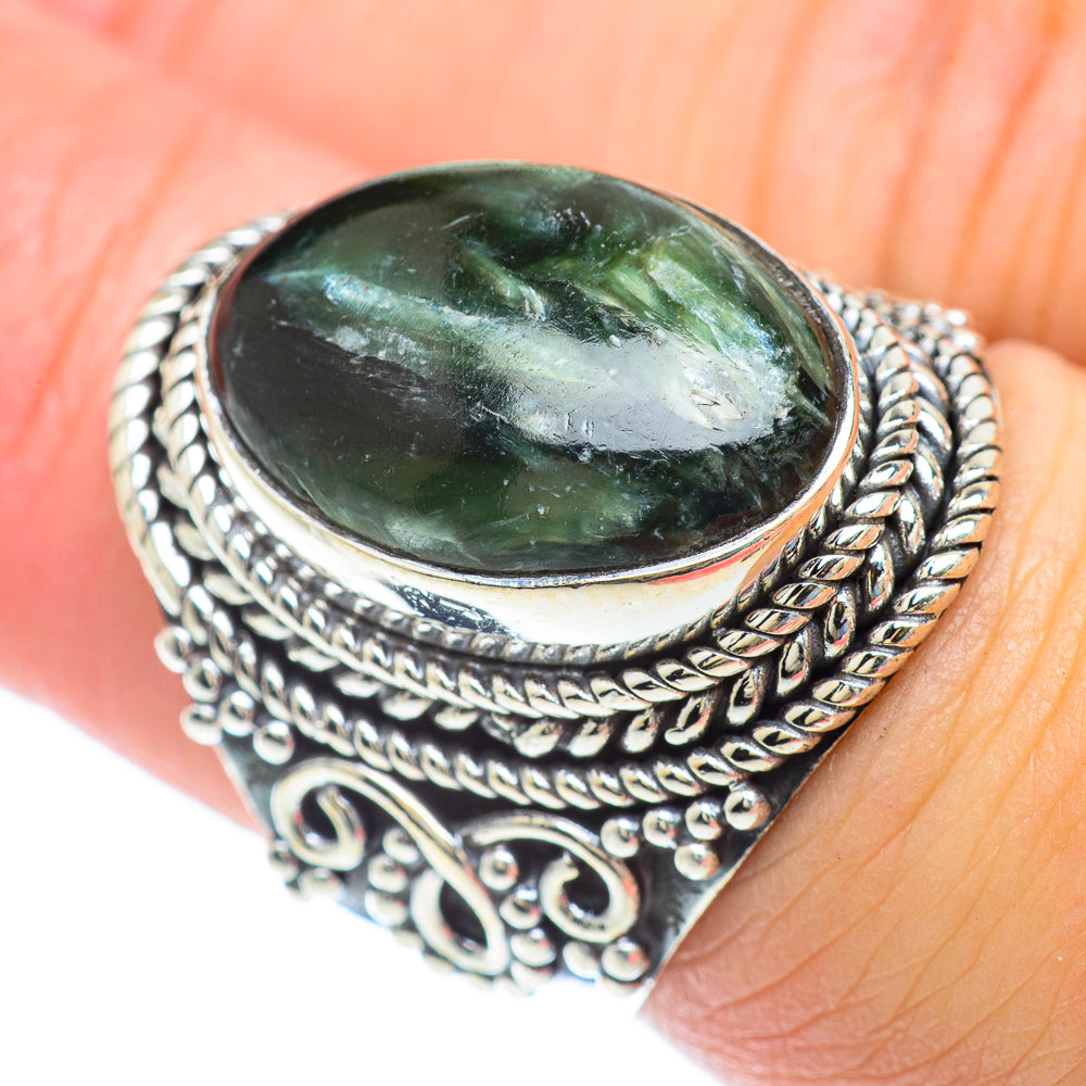 Seraphinite Rings handcrafted by Anasilvercos - RING56801