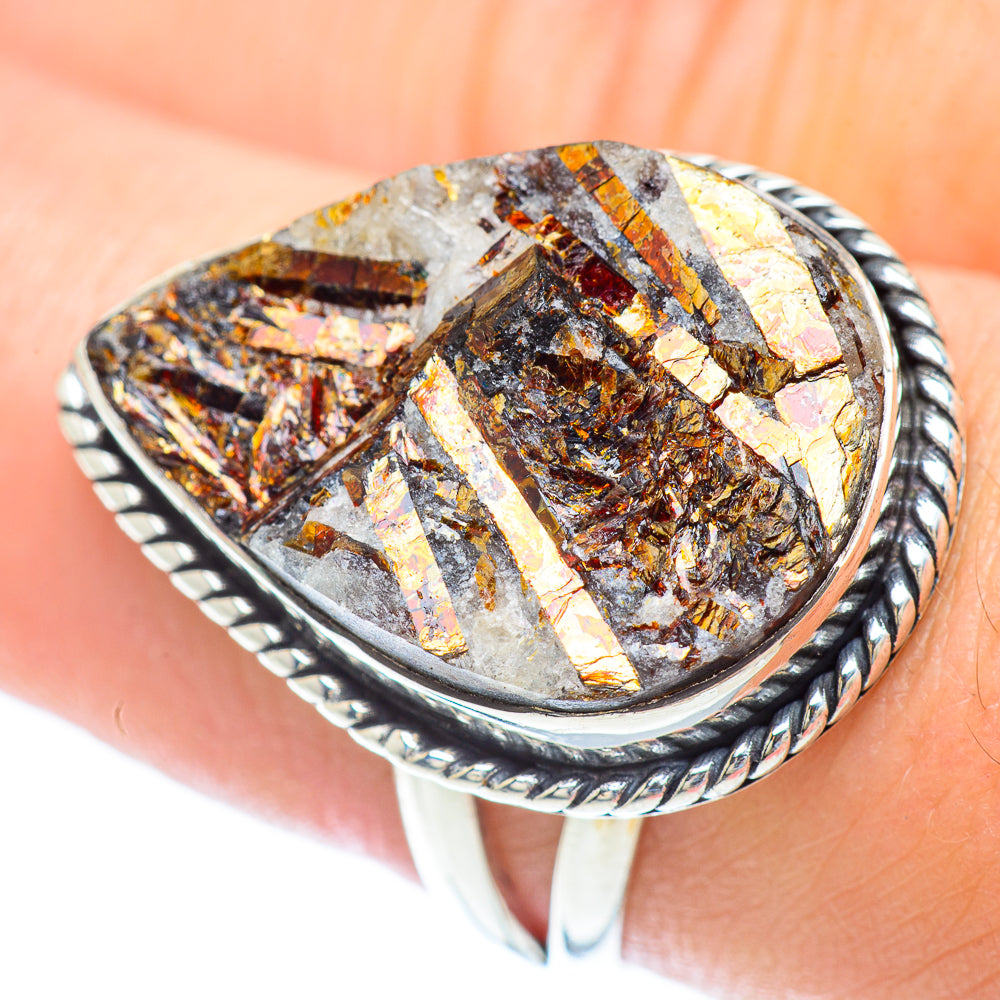 Astrophyllite Rings handcrafted by Anasilvercos - RING56803