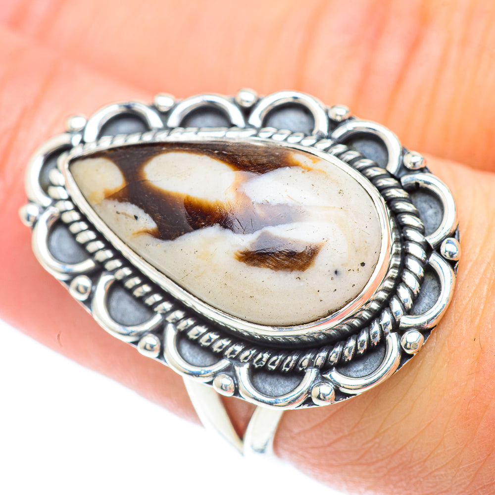 Peanut Wood Jasper Rings handcrafted by Anasilvercos - RING56807