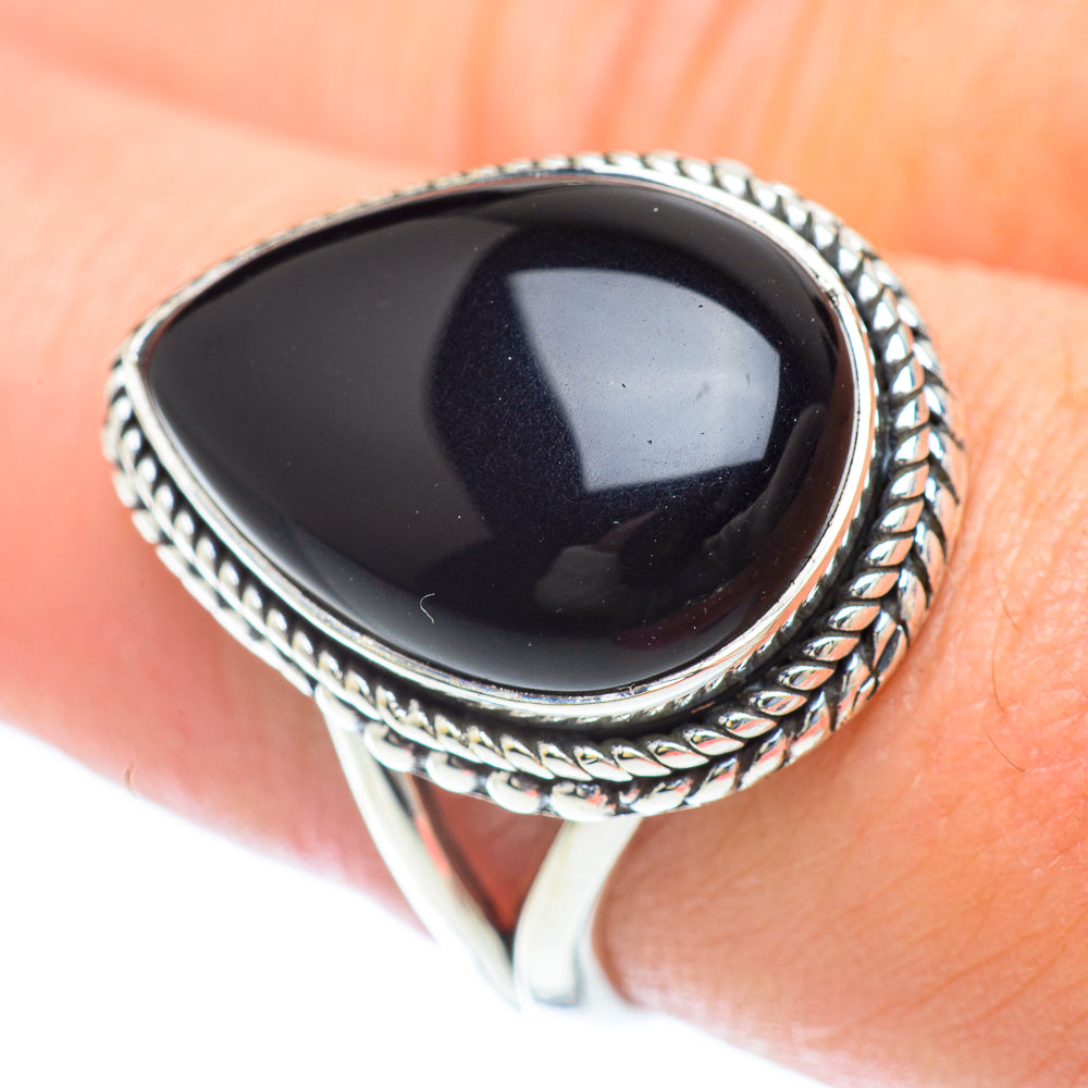 Black Onyx Rings handcrafted by Anasilvercos - RING56813