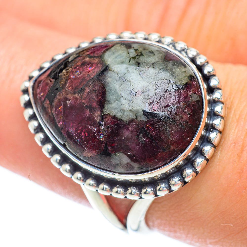 Russian Eudialyte Rings handcrafted by Anasilvercos - RING56838