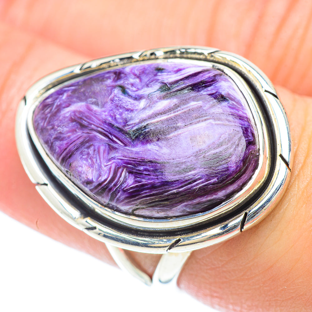 Charoite Rings handcrafted by Anasilvercos - RING56841