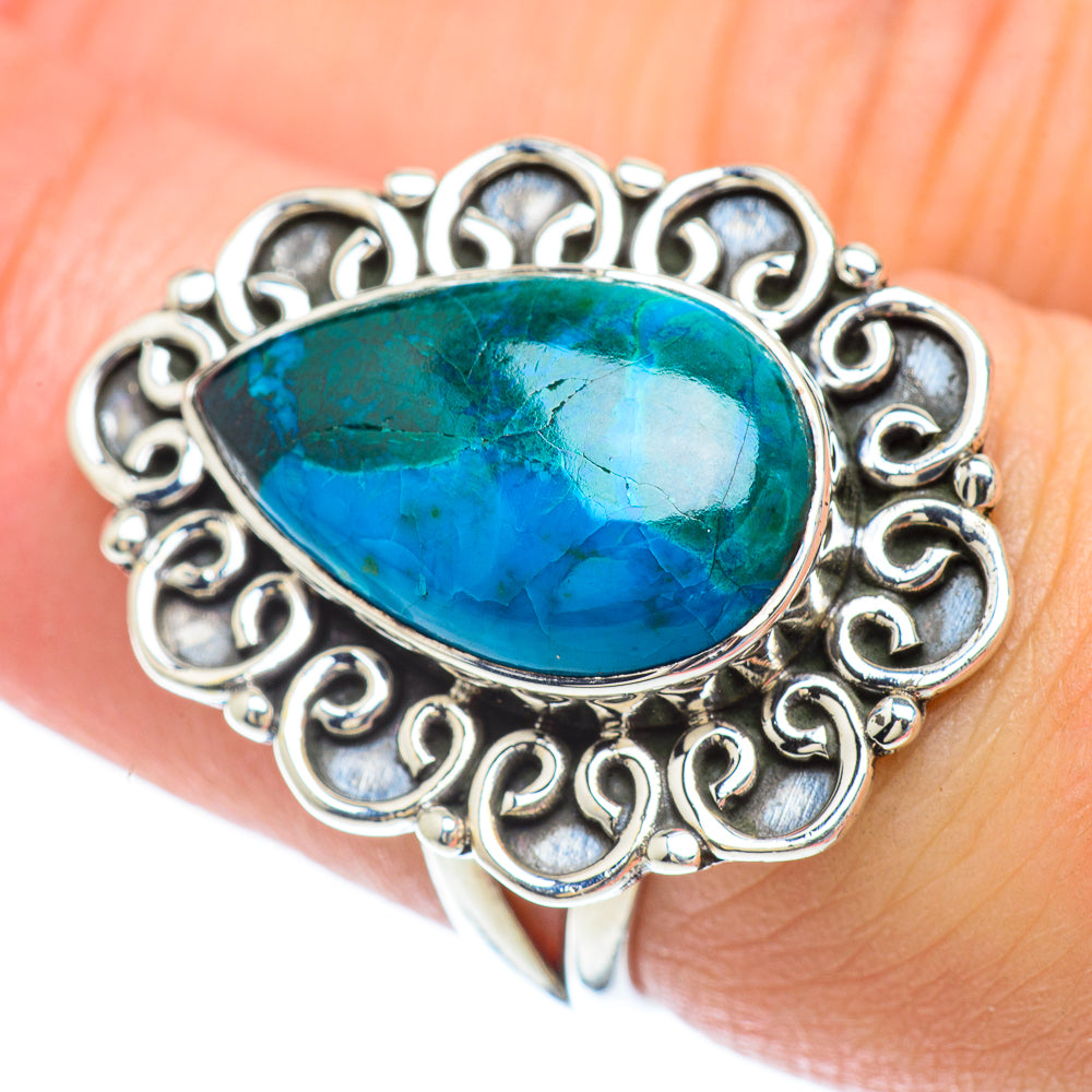 Chrysocolla Rings handcrafted by Anasilvercos - RING56846