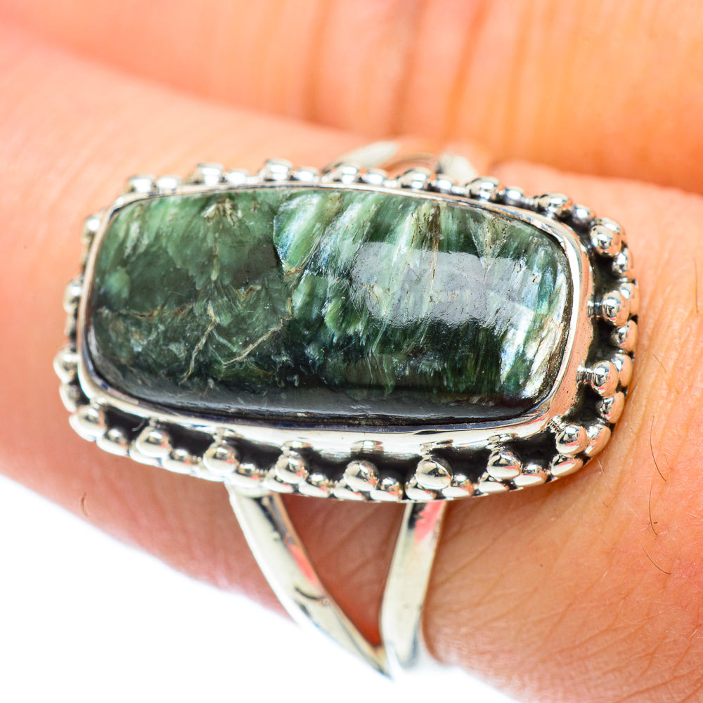 Seraphinite Rings handcrafted by Anasilvercos - RING56859