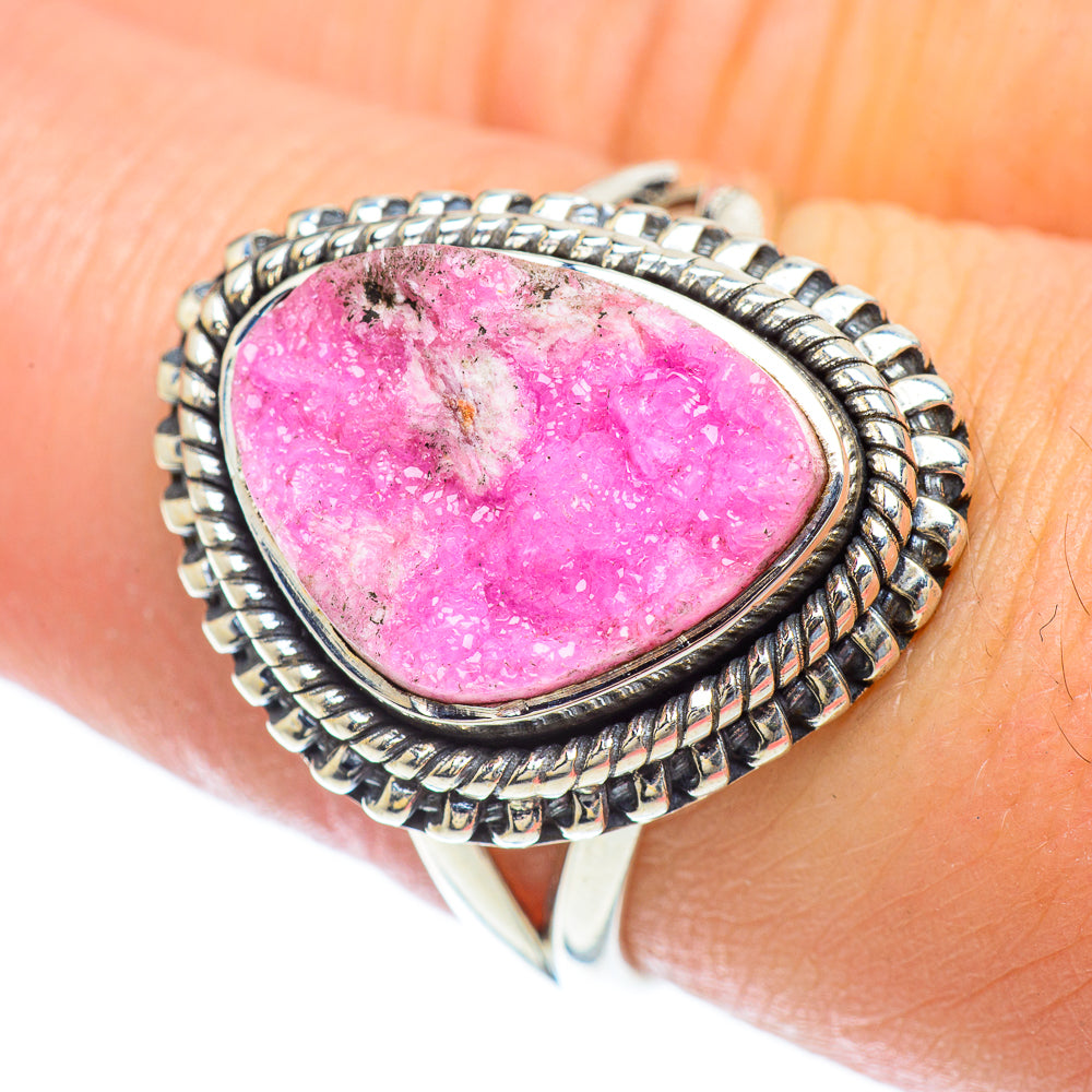 Cobalto Calcite Druzy Rings handcrafted by Anasilvercos - RING56866