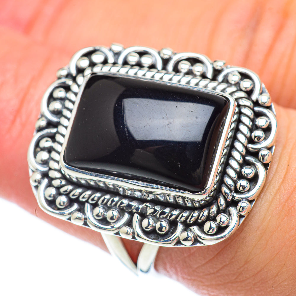 Black Onyx Rings handcrafted by Anasilvercos - RING56870