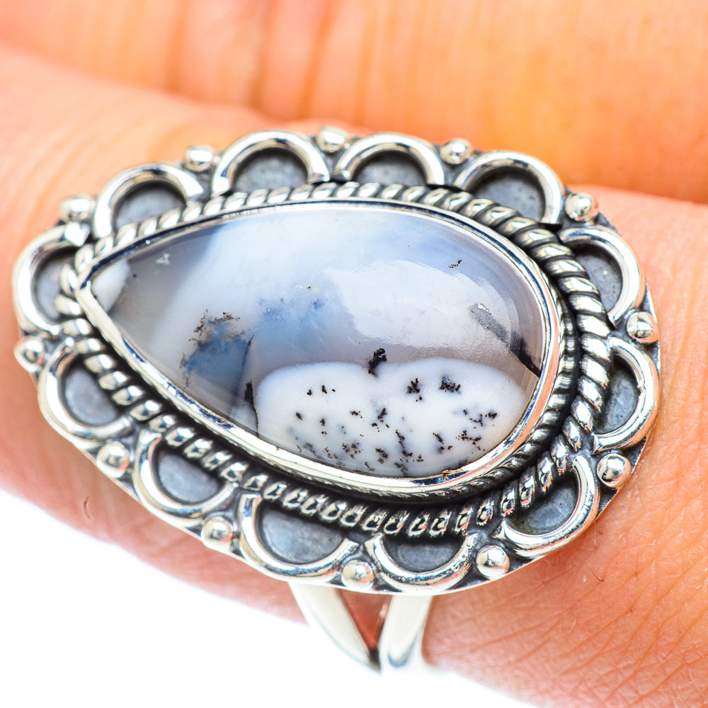 Dendritic Opal Rings handcrafted by Anasilvercos - RING56873