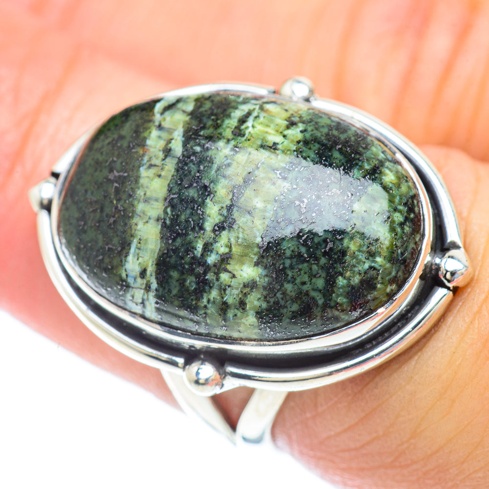 Lizard Jasper Rings handcrafted by Anasilvercos - RING56882