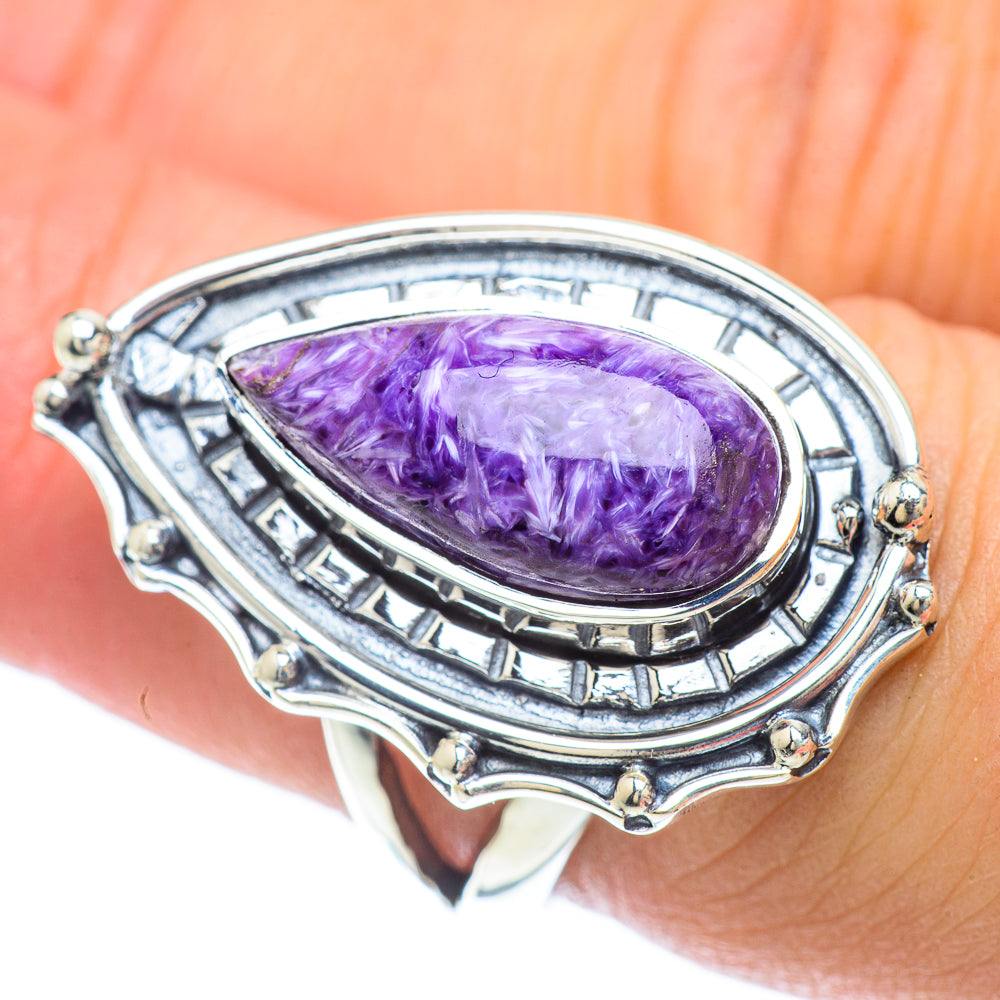Charoite Rings handcrafted by Anasilvercos - RING56887