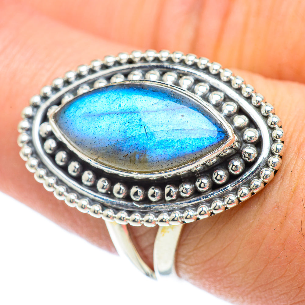 Labradorite Rings handcrafted by Anasilvercos - RING56896