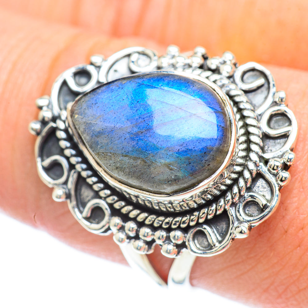 Labradorite Rings handcrafted by Anasilvercos - RING56898