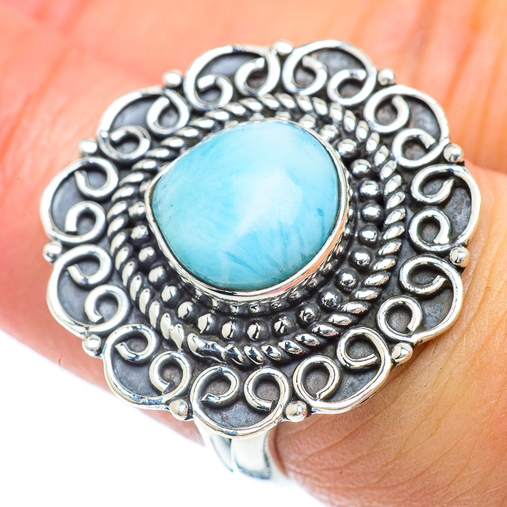 Larimar Rings handcrafted by Anasilvercos - RING56909