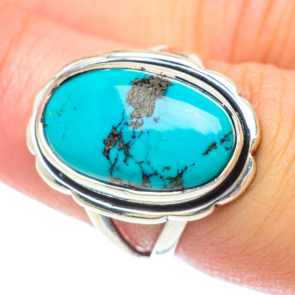 Tibetan Turquoise Rings handcrafted by Anasilvercos - RING56922
