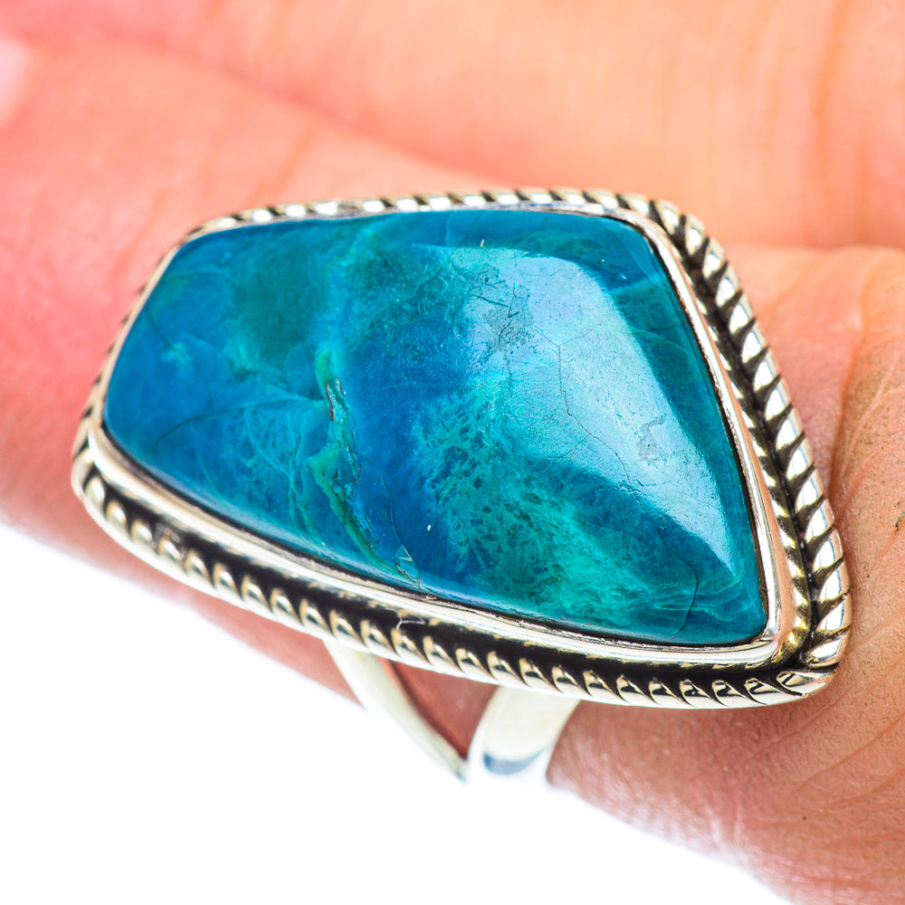Chrysocolla Rings handcrafted by Anasilvercos - RING56923