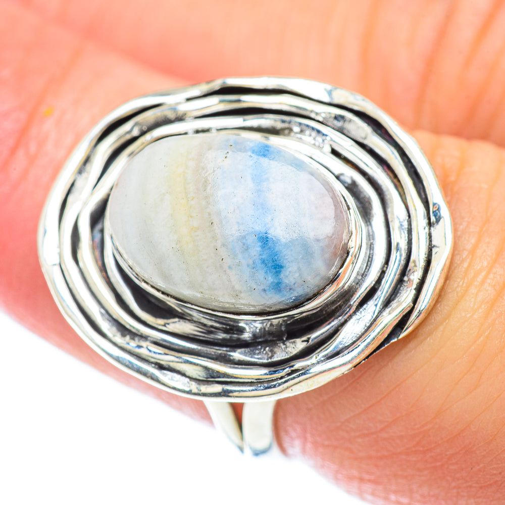 Blue Scheelite Rings handcrafted by Anasilvercos - RING56932