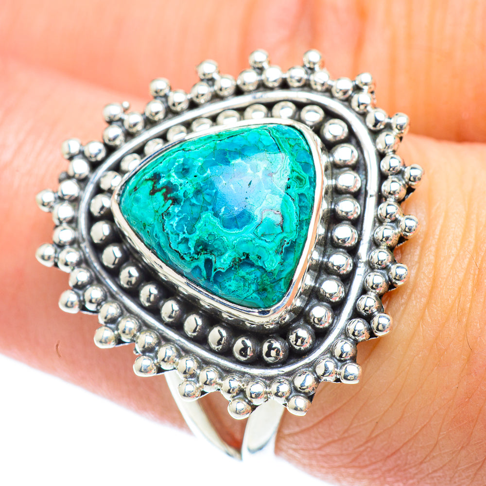 Chrysocolla Rings handcrafted by Anasilvercos - RING56936