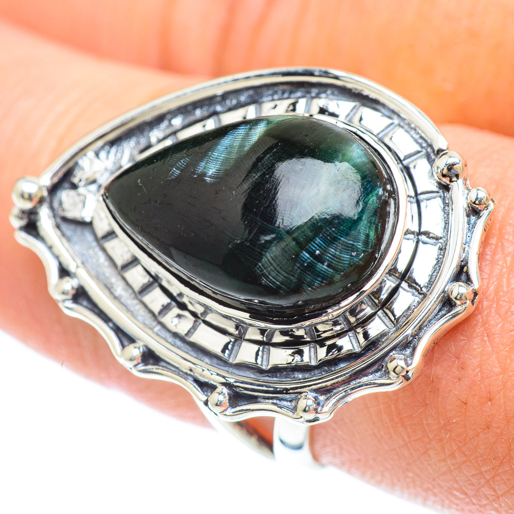 Seraphinite Rings handcrafted by Anasilvercos - RING56948