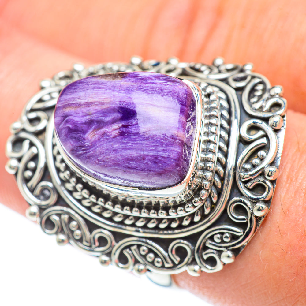 Charoite Rings handcrafted by Anasilvercos - RING56960