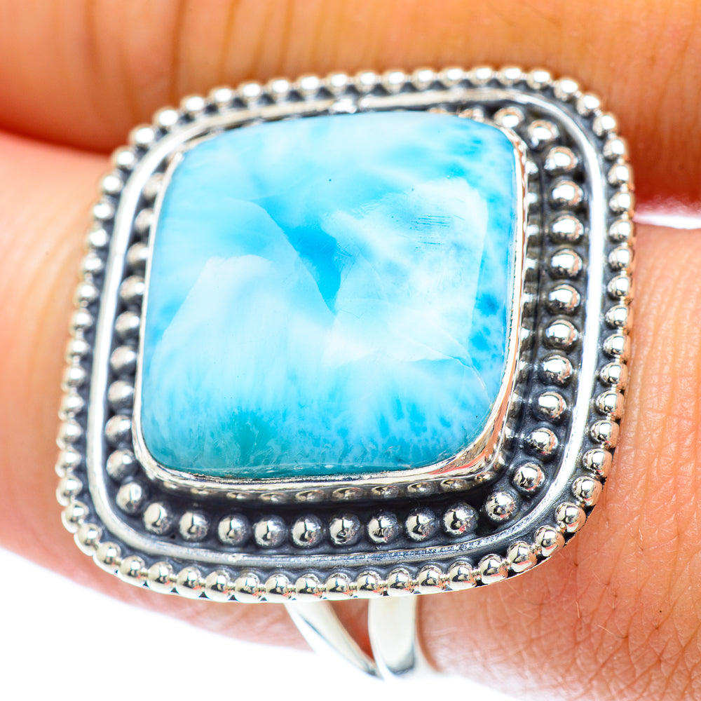 Larimar Rings handcrafted by Anasilvercos - RING56976