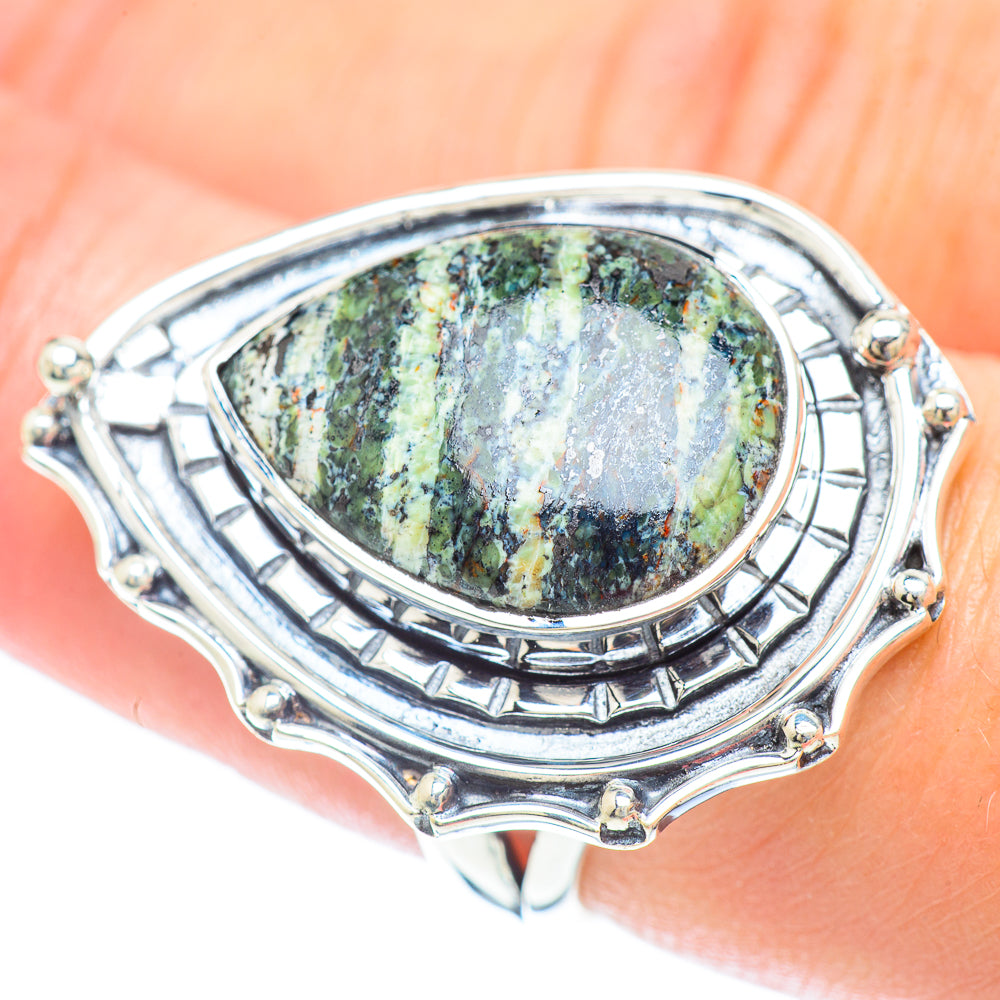 Lizard Jasper Rings handcrafted by Anasilvercos - RING56979