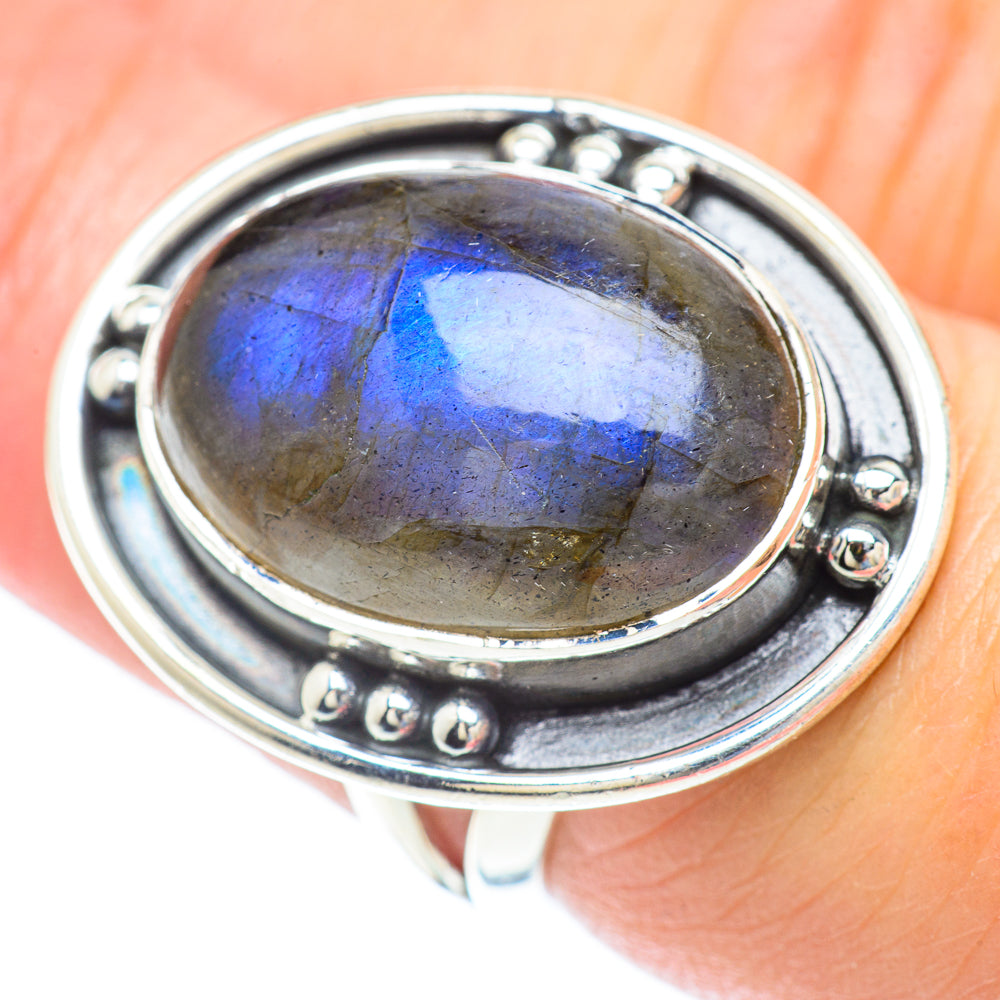 Labradorite Rings handcrafted by Anasilvercos - RING57005