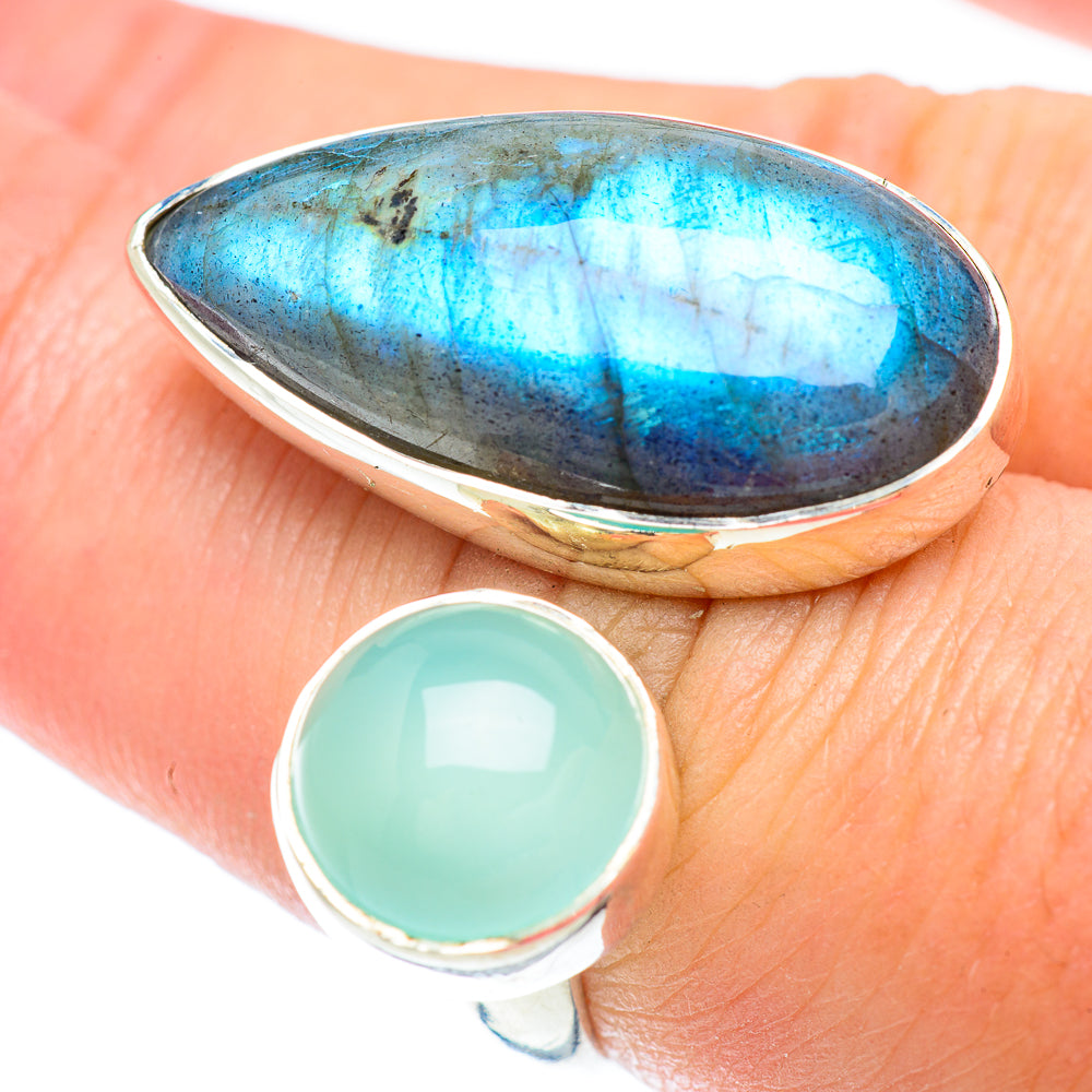 Labradorite Rings handcrafted by Anasilvercos - RING57007