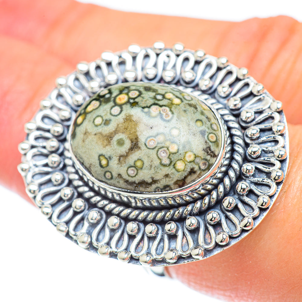 Ocean Jasper Rings handcrafted by Anasilvercos - RING57010