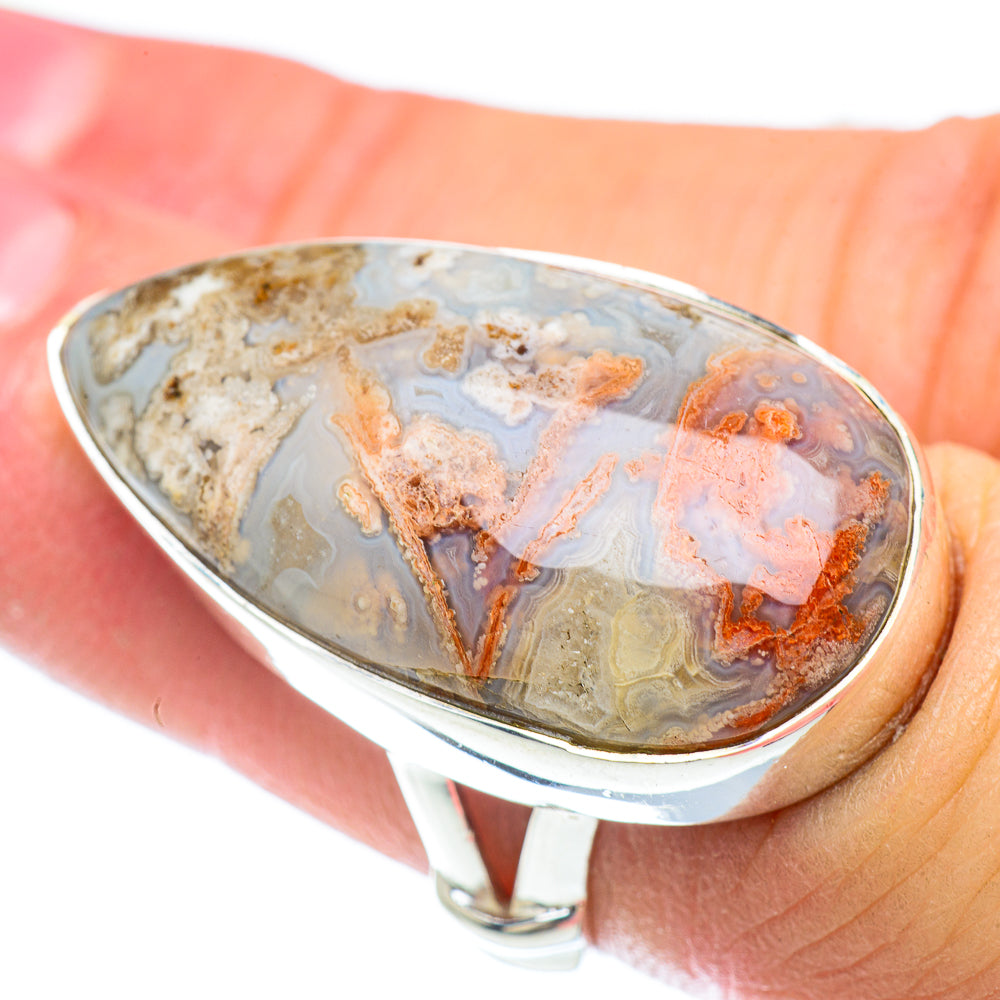 Laguna Lace Agate Rings handcrafted by Anasilvercos - RING57012