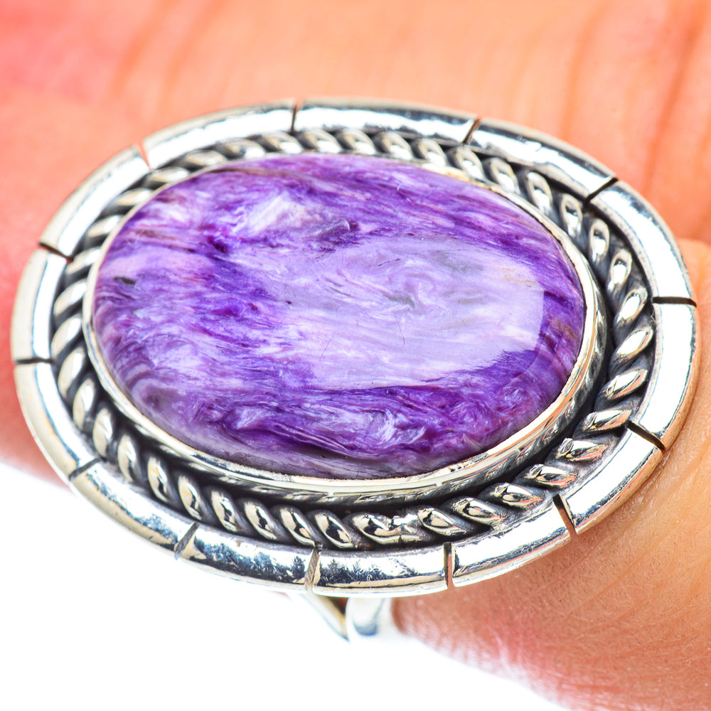 Charoite Rings handcrafted by Anasilvercos - RING57022