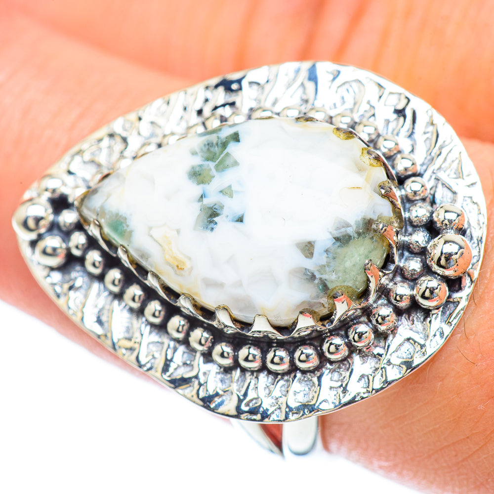 Ocean Jasper Rings handcrafted by Anasilvercos - RING57027