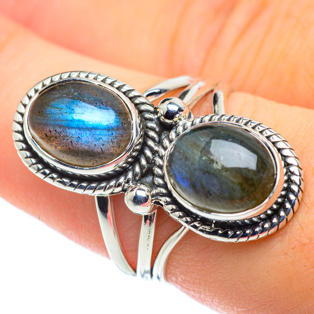 Labradorite Rings handcrafted by Anasilvercos - RING57031
