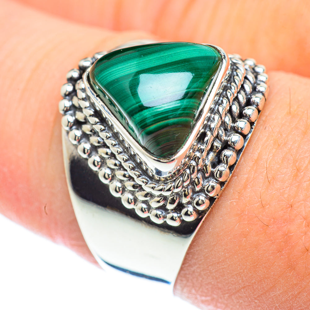 Malachite Rings handcrafted by Anasilvercos - RING57037