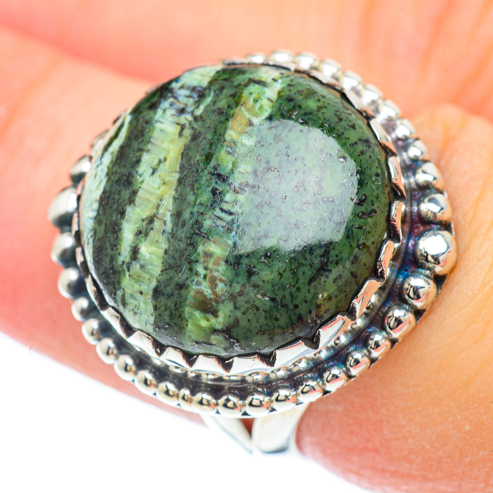 Lizard Jasper Rings handcrafted by Anasilvercos - RING57062