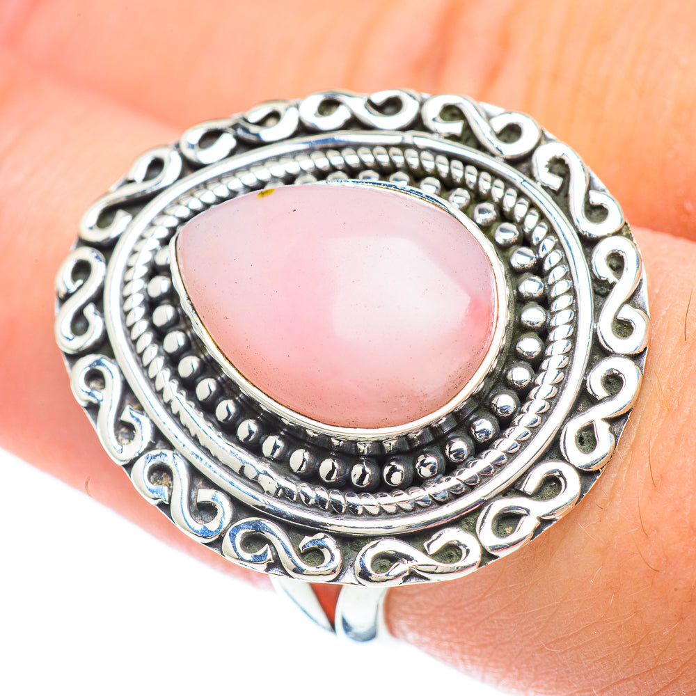 Pink Opal Rings handcrafted by Anasilvercos - RING57071