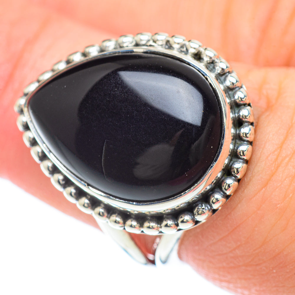 Black Onyx Rings handcrafted by Anasilvercos - RING57077