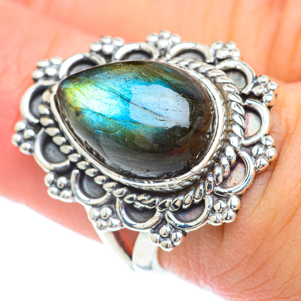 Labradorite Rings handcrafted by Anasilvercos - RING57085