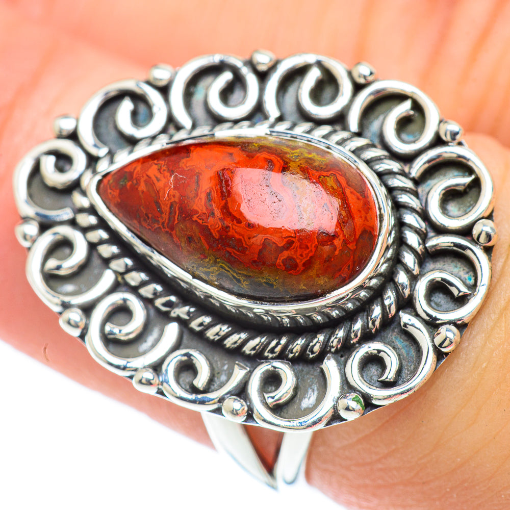 Crazy Lace Agate Rings handcrafted by Anasilvercos - RING57118