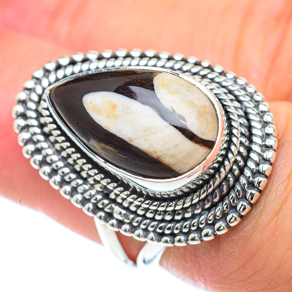 Peanut Wood Jasper Rings handcrafted by Anasilvercos - RING57120